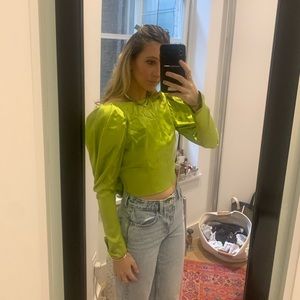 16Arlington Green Silk Top